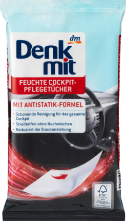 Denkmit Влажные Cockpit-Салфетки для ухода, 20 шт