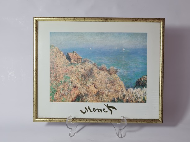 Claude Monet Клод Моне Рыбацкий домик в Варенжвиле, репродукция, печать, 31,5 см x25,5 см, 1960г., Германия