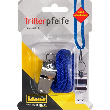 Idena Idena Metall-Trillerpfeife mit Band Металлическая свистулька Idena с лентой