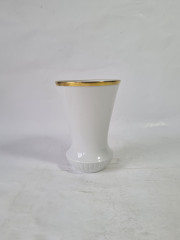 Ваза винтажная Bareuther Waldsassen Bavaria с золотым кантом, небольшая, фарфор, 13 см, Германия, 1970-80гг.