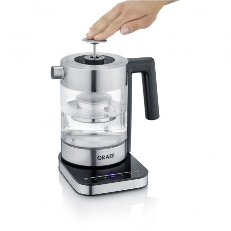 Graef Graef Wasserkocher WK 350 Wasserkocher transparent/edelstahl, 1 l, 2000 W Чайник Graef WK 350 чайник прозрачный/нержавеющая сталь, 1 л, 2000 Вт
