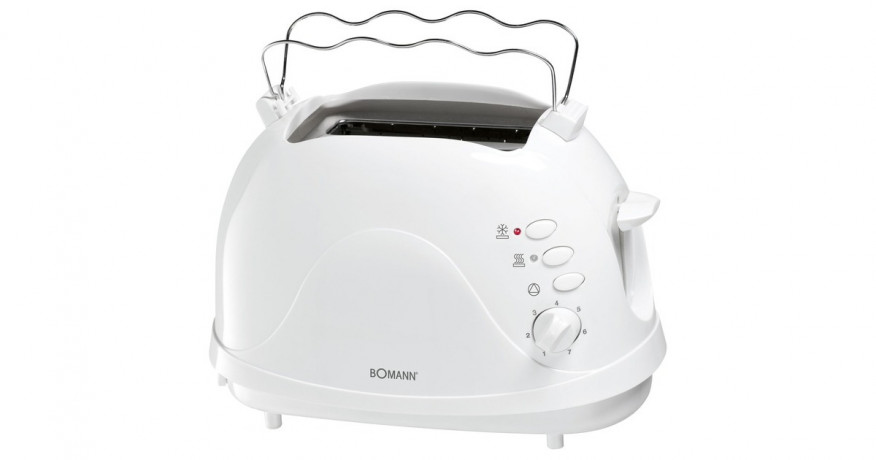 Bomann Bomann Toaster TA 246 CB weiss, 700 Watt, fur 2 Scheiben Toast weiss Тостер Bomann TA 246 CB белый, 700 Вт, на 2 ломтика тостов