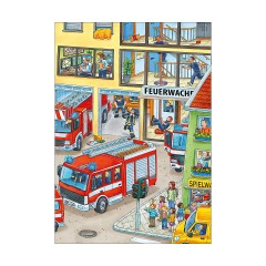 Loewe Verlag Wo ist das kleine Feuerwehrauto? Где маленькая пожарная машина?