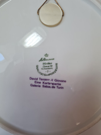 Seltmann Weiden Bavaria Декоративная тарелка "Игра в карты", 27см, Германия, 1960-70гг.