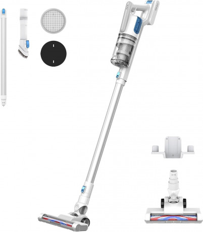 Eureka! Eureka! Akku-Hand-und Stielstaubsauger Ideal fur Hartboden, Teppiche, Tierhaare, 250,00 W, beutellos, 2-in-1 Stabstaubsauger mit Burstenloser Motor Starke Saugkraft Эврика! Беспроводной ручной и стержневой пылесос, идеально подходящий для твердых