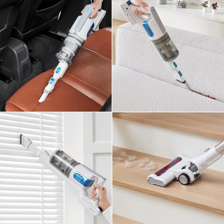 Eureka! Eureka! Akku-Hand-und Stielstaubsauger Ideal fur Hartboden, Teppiche, Tierhaare, 250,00 W, beutellos, 2-in-1 Stabstaubsauger mit Burstenloser Motor Starke Saugkraft Эврика! Беспроводной ручной и стержневой пылесос, идеально подходящий для твердых