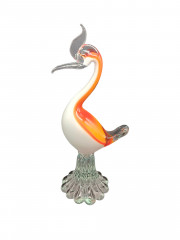 Статуэтка винтажная Im Stil Murano &quot;Райская птица&quot;, хрустальное стекло, 30.5 х 15 см, Германия, 1970-80гг.