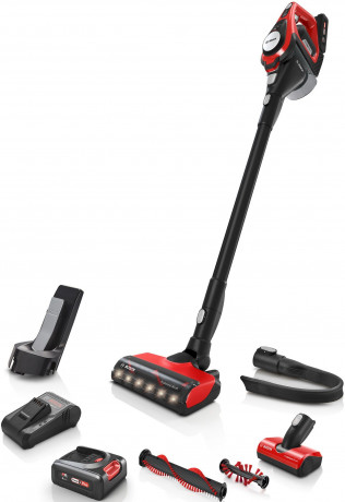 BOSCH BOSCH Akku-Stielstaubsauger BCS8224PET Unlimited Serie 8 Gen2, beutellos, Ideal fur Haustierbesitzer, rot/schwarz Беспроводной пылесос BOSCH BCS8224PET Unlimited Series 8 Gen2, без мешка, идеально подходит для владельцев домашних животных, красный/