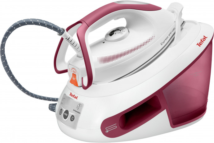 Tefal Tefal Dampfbugelstation SV8012 Express Anti-Calc, 1800 ml Wassertank, 2800 W, Dauerdampfmenge 120 g/Min, Dampfstoss 400 g/Min Паровая гладильная станция Tefal SV8012 Express Anti-Calc, резервуар для воды 1800 мл, 2800 Вт, постоянная подача пара 120