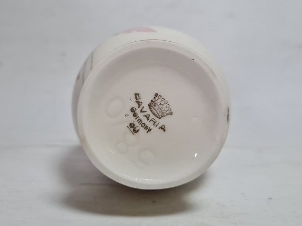 Ваза винтажная с нежными цветами Bavaria, фарфор, 13 x 7 см, Германия, 1980г.