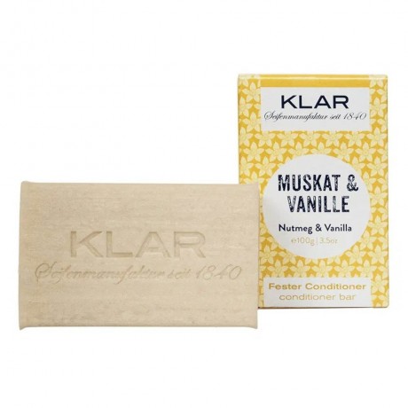 Klar Seifen Fester Conditioner Muskat & Vanille 100g Твердый кондиционер мускатный орех и ваниль 100г