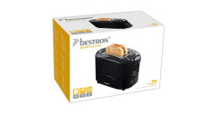 Bestron Bestron Toaster AYT600Z schwarz, 750 Watt, fur 2 Scheiben Toast  schwarz Тостер Bestron AYT600Z черный, 750 Вт, на 2 ломтика тостов