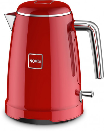 NOVIS NOVIS Wasserkocher K1 rot, 1,6 l, 2400 W, Metallgehause  Чайник NOVIS K1 красный, 1,6 л, 2400 Вт, металлический корпус