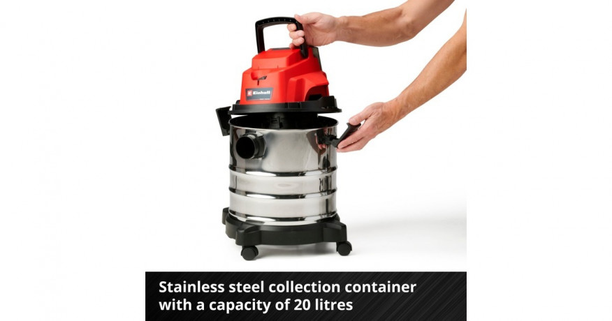 Einhell Einhell Nass-/Trockensauger TC-VC 18/20 Li S-Solo rot/silber, ohne Akku und Ladegerat  rot/silber Пылесос для влажной/сухой уборки Einhell TC-VC 18/20 Li S-Solo красный/серебристый, без аккумулятора и зарядного устройства