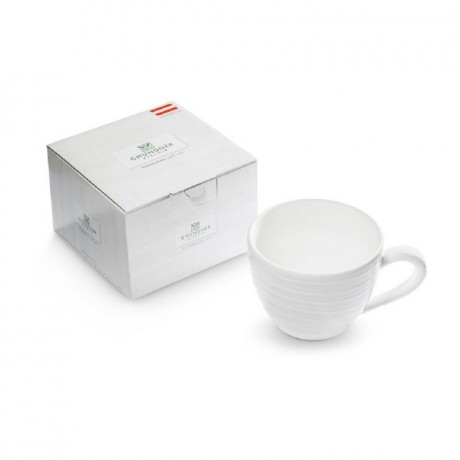 Gmundner Keramik Gmundner Keramik Weissgeflammt Teeobertasse Maxima im Geschenkkarton 0,4 L / h: 9 cm Керамическая чашка для чая с белым пламенем Gmundner Maxima в подарочной упаковке 0,4 л / высота: 9 см