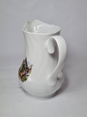 Кувшин винтажный Sarreguemines / Anne Ehret Ranrupt "Obernai", фарфор, Франция, 1967 год.