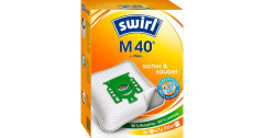 Swirl Swirl Staubsaugerbeutel M40 EcoPor 4 Beutel, 1 Abluftfilter   Вихревые мешки для пылесоса M40 EcoPor 4 мешка, 1 вытяжной фильтр