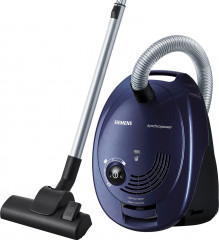 SIEMENS SIEMENS Bodenstaubsauger VS06A111, 600 W, mit Beutel, Hygienefilter, inkl. Fugenduse und Polsterduse, blau  Пылесос SIEMENS VS06A111, 600 Вт, с мешком, гигиеническим фильтром, включая насадку для швов и насадку для обивки, синий