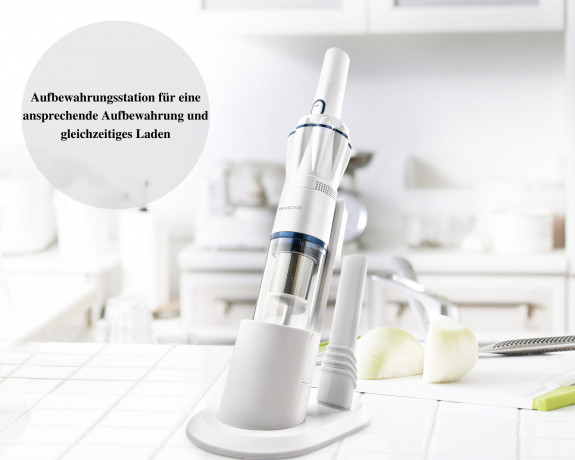 Genius Genius Akku-Handstaubsauger Invictus One 1.0, 90,00 W, beutellos, 11-tlg Handsauger beutellos  kabellos Weiss Беспроводной ручной пылесос Genius Invictus One 1,0, 90,00 Вт, без мешка, ручной пылесос, 11 предметов, без мешка, беспроводной