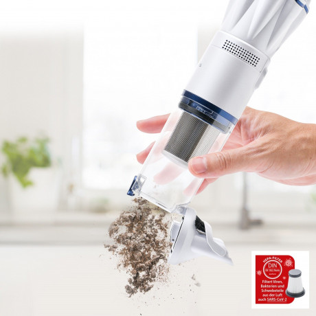 Genius Genius Akku-Handstaubsauger Invictus One 1.0, 90,00 W, beutellos, 11-tlg Handsauger beutellos  kabellos Weiss Беспроводной ручной пылесос Genius Invictus One 1,0, 90,00 Вт, без мешка, ручной пылесос, 11 предметов, без мешка, беспроводной