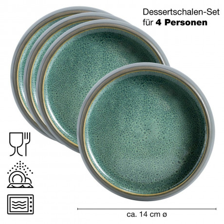 Moritz & Moritz Moritz & Moritz Dessertschale 4-tlg. REACTIV grau Десертная тарелка Moritz &amp; Moritz 4 шт. РЕАКТИВНЫЙ