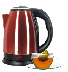 KESSMANN MICHELINO KESSMANN MICHELINO Wasserkocher Edelstahl 1,8 L Abschaltautomatik elektrischer Kettle 2 Teeglaser rot, 1.8 l, 1800,00 W, Wasseraufbereiter Schnelles aufheizen Wasser heizen kochen Aufwarmen Чайник KESSMANN MICHELINO нержавеющая сталь 1