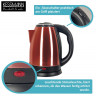 KESSMANN MICHELINO KESSMANN MICHELINO Wasserkocher Edelstahl 1,8 L Abschaltautomatik elektrischer Kettle 2 Teeglaser rot, 1.8 l, 1800,00 W, Wasseraufbereiter Schnelles aufheizen Wasser heizen kochen Aufwarmen  Чайник KESSMANN MICHELINO нержавеющая сталь 1