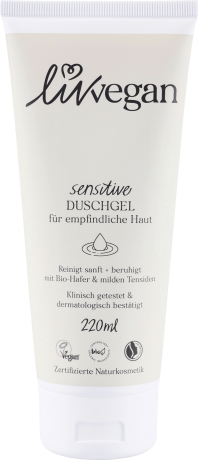 LivVegan (Лив Веган) Duschgel Sensitive для чувствительной кожи  Гель для душа чувствительный, 220 мл