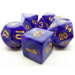 dice4friends 7-tlg. RPG Wurfelset Pearl: Purple\/Gold 7 шт. RPG Dice Set Жемчуг: Фиолетовый/Золотой