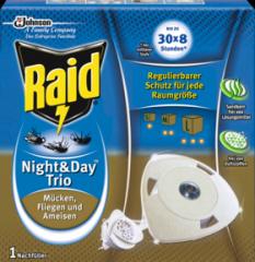 Raid Средство защиты от насекомых, включается в розетку, Сменный блок, 1 шт