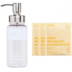 FUTURE STORIES Vorteilskit 3er Set Flussigseifen Pulver Hafermilch &amp; No-Honey inkl. Pumpspender  Набор Advantage Kit из 3 жидких мыльных порошков с овсяным молоком и без меда, включая помпу-дозатор