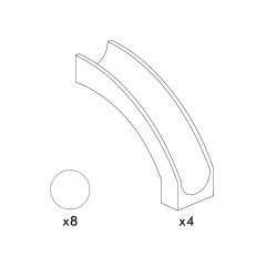 Hubelino Rutsche Erweiterung ( 12-teilig ) Удлинитель слайда (12 шт.)
