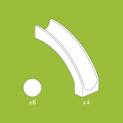 Hubelino Rutsche Erweiterung ( 12-teilig ) Удлинитель слайда (12 шт.)