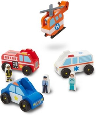 Melissa  Doug Rettungsfahrzeuge aus Holz Спасательные машины из дерева