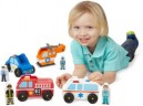Melissa  Doug Rettungsfahrzeuge aus Holz Спасательные машины из дерева