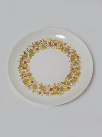 Rosenthal Винтажная тарелка с позолоченным цветочным узором, 21,5см, Германия, 1970-80гг.