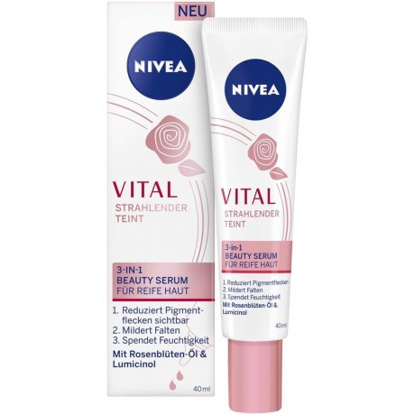 Nivea Vital Strahlender Teint 3-in-1 Beauty Serum  Vital Radiant Complexion Косметическая сыворотка 3-в-1