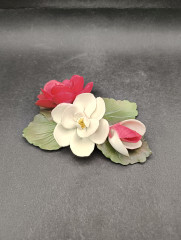 Статуэтка винтажная The Franklin Mint "Роза York & Lancaster", фарфор, 14 х 5 см, Италия, 1985 год.