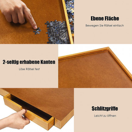 COSTWAY Puzzletisch mit 4 Schubladen Стол-пазл с 4 ящиками