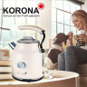 KORONA KORONA Wasserkocher Retro Wasserkocher 20665, 1.7 l, Vintage Design, Retro Optik, Pfeifkessel Optik Beige Чайник KORONA Kettle Retro Чайник 20665, 1,7 л, винтажный дизайн, ретро-стиль, вид чайника со свистком