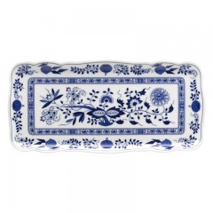 Hutschenreuther Hutschenreuther Blau Zwiebelmuster Kuchenplatte rechteckig 33 x 15,5 cm Hutschenreuther тарелка для торта с синим луковым узором прямоугольная 33 x 15,5 см