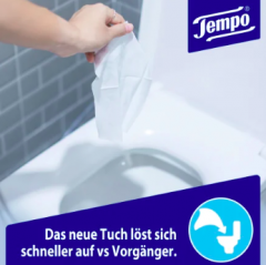 Tempo Feuchtes Toilettenpapier Sanft &amp; Sensitiv Komfortbeutel, 40 St, Темпо Влажная туалетная бумага для нежной и чувствительной кожи, 40 шт.