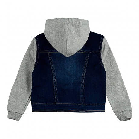 Levis Kids Jeansjacke mit Sweatarmel und Kapuze Джинсовая куртка с спортивными рукавами и капюшоном