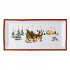 Hutschenreuther Hutschenreuther Happy Christmas red Stollenplatte 36 x 18 cm Hutschenreuther Happy Christmas red Stollen Блюдо 36 x 18 см