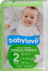 babylove extra weiche Premium-Подгузники Размер Мини 3-6kg, 42 шт