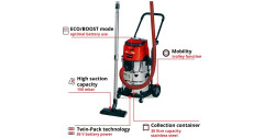 Einhell Einhell Nass-/Trockensauger TE-VC 36/30 Li rot/silber, ohne Akku und Ladegerat  rot/silber Пылесос Einhell для сухой и влажной уборки TE-VC 36/30 Li красный/серебристый, без аккумулятора и зарядного устройства
