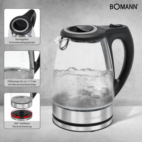 BOMANN BOMANN Wasserkocher WKS 6032 G CB  Чайник BOMANN WKS 6032 G CB