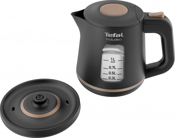 Tefal Tefal Wasserkocher KI5338 Includeo, 1 l, 2400 W, Anti-Rutsch-Griff, Wasserstandsanzeige, herausnehmbarer Filter  Чайник Tefal KI5338 Includeo, 1 л, 2400 Вт, противоскользящая ручка, индикатор уровня воды, съемный фильтр