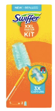 Swiffer Staubmagnet XXL Starter Set (Griff + 2 Tucher) 2stk Свиффер Магнитная щетка для удаления пыли Стартовый комплект XXL: 1 магнитная щетка с телескопической ручкой 90см + 2 сменные салфетки-насадки, 2 упаковки
