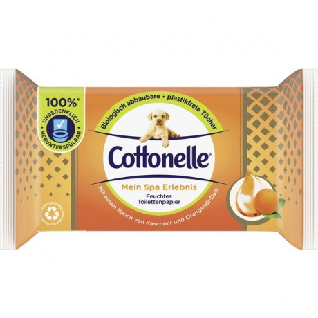 Cottonelle Mein Spa Erlebnis feuchte Toilettentücher Влажная туалетная бумага 42 шт 